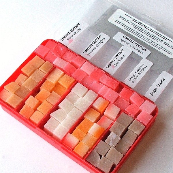 Cloth Wipe Bit Wipe Solution Cubes sampler (red box) - Vegan, detergent, phthlate & paraben-free - Choose your own scents