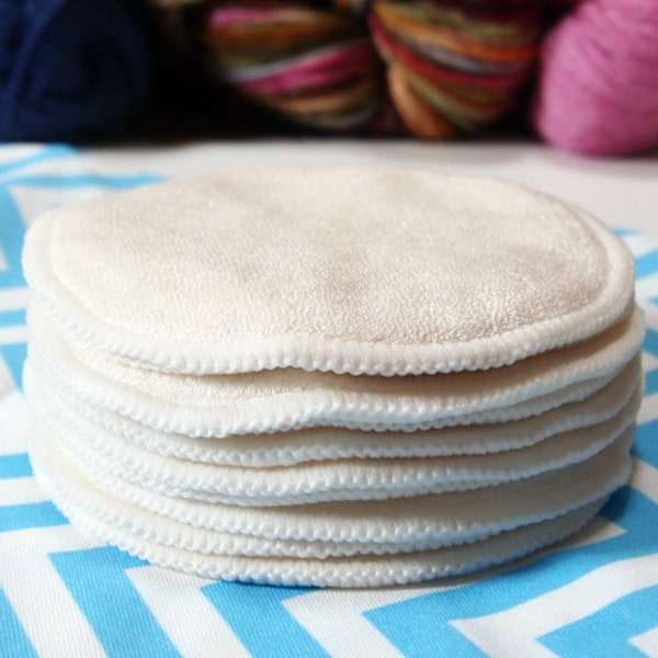 CLEARANCE SALE Reusable Cloth Nursing Pad Sets -Absorbent Bamboo/Organic Cotton Terry with waterproof PUL