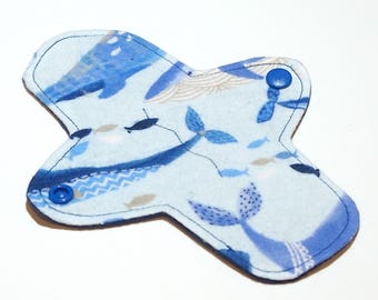 7" Reusable Cloth winged ULTRATHIN Pantyliner - Cotton flannel top
