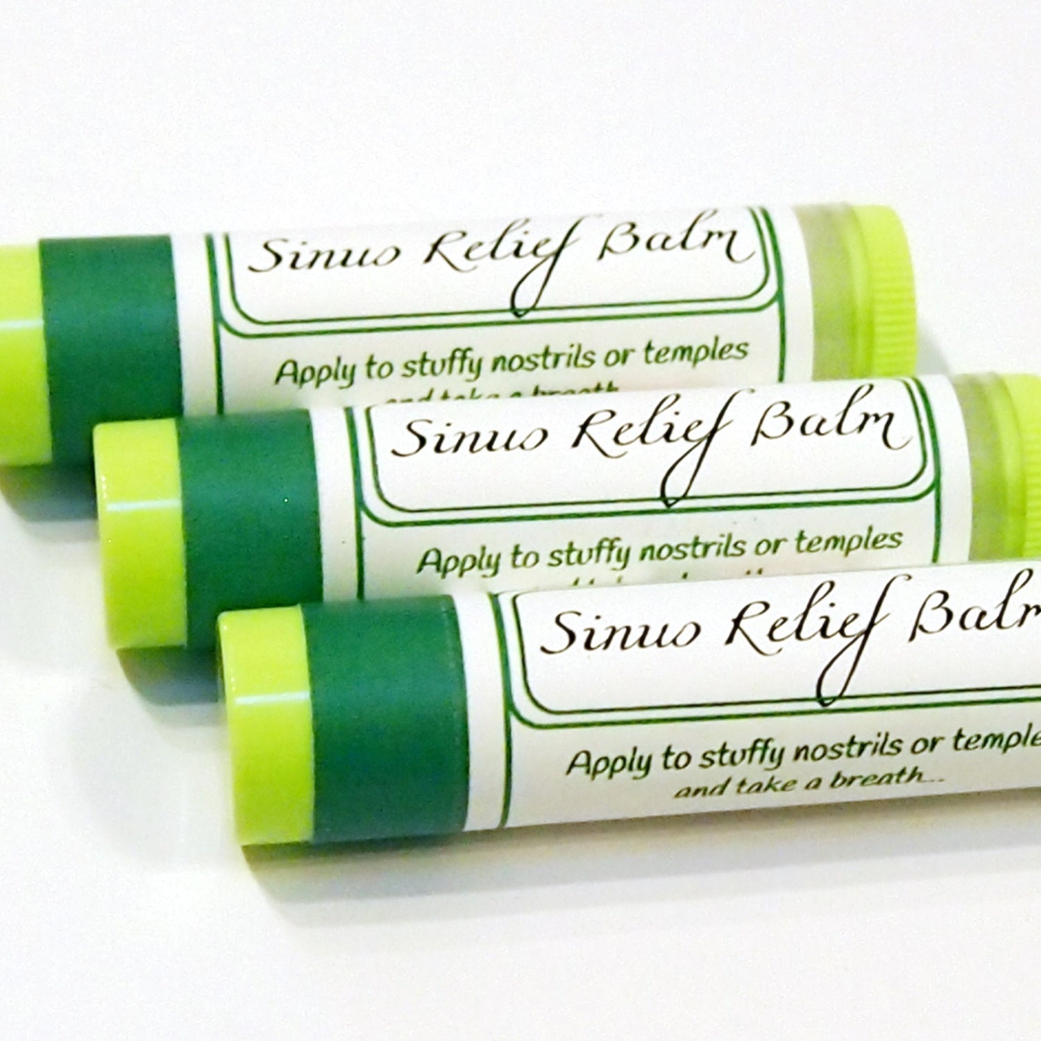SET OF 3 All Natural Sinus Relief Balm Tubes for Red Noses Etsy