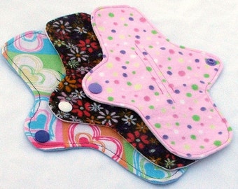 10 Reusable Washable cloth pantyliners or thong liners MADE TO ORDER in your choice of fabrics