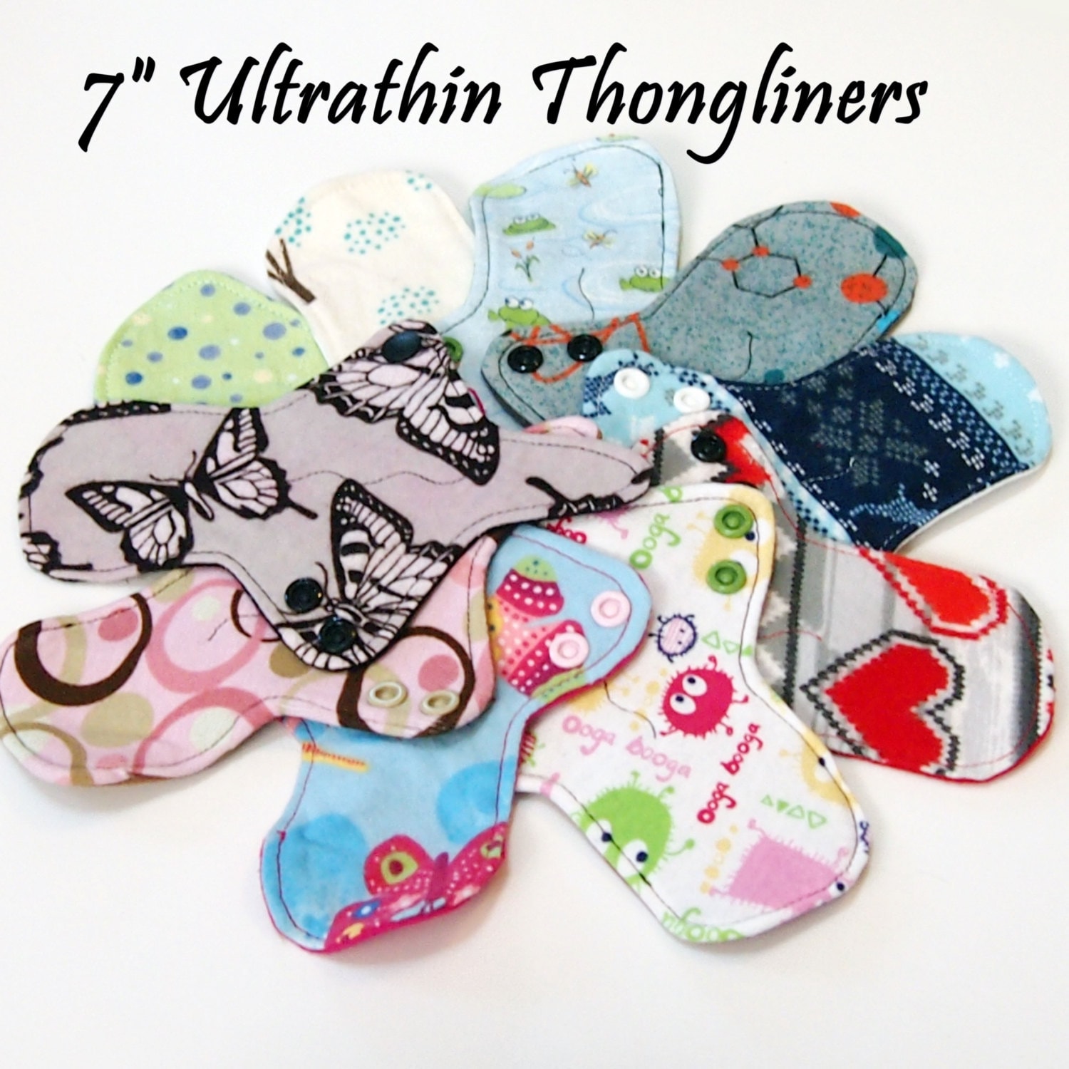 Cotton Washable Thong Panty Liners, Reusable Panty Liners, Eco