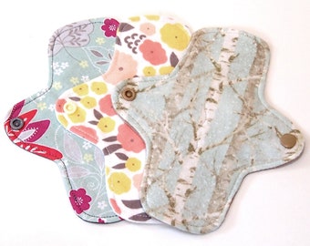 MADE to ORDER- set of 3 - ULTRATHIN Mini Pad Pantiliner or Thongliner with wings for Every Day