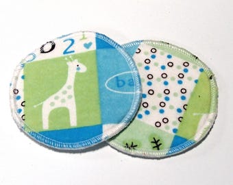 CLEARANCE Large Reusable Nursing Pad Set in Bamboo/Organic Cotton with heavy fleece in Cotton Flannel - Baby Quilt