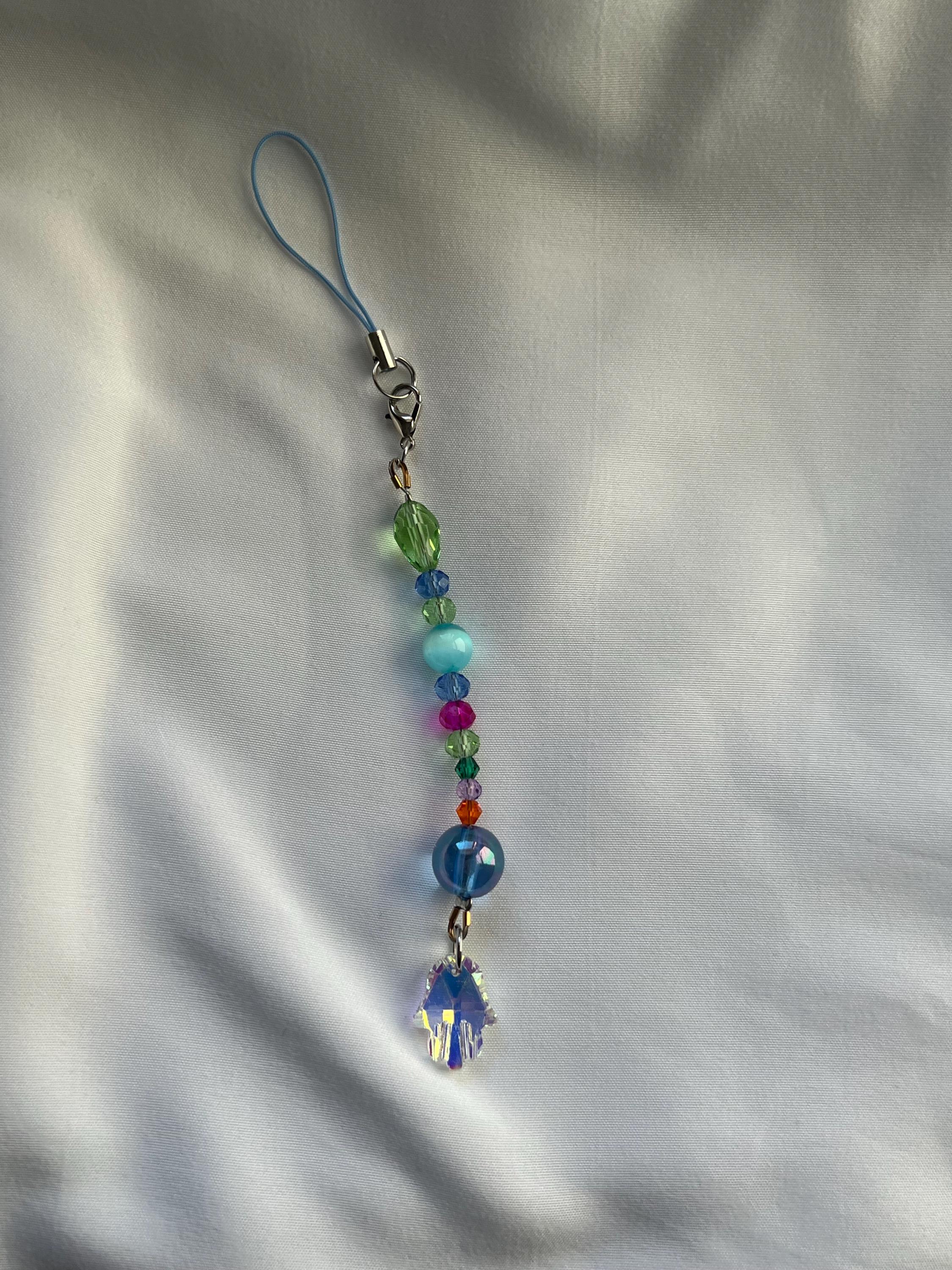 Mirror Back Keychains Keychains With Crystals Natural Stones Phone Charms, Rearview Mirror ...