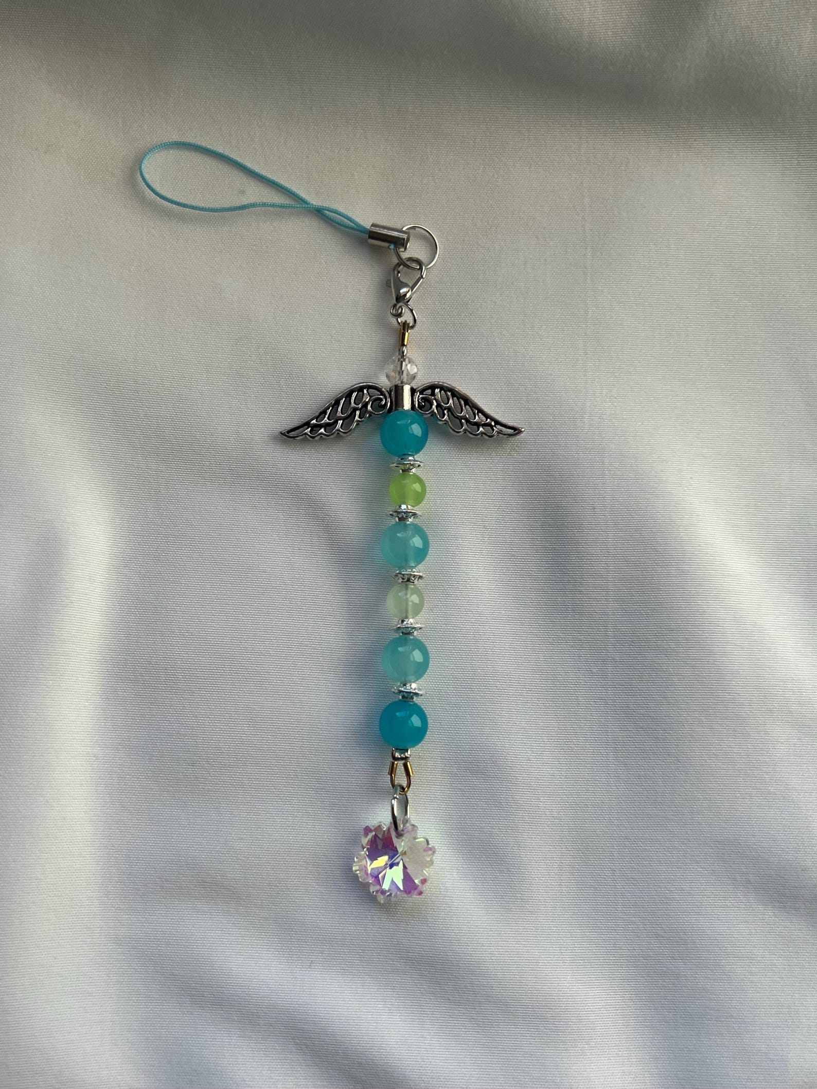 Mirror Back Keychains Keychains With Crystals Natural Stones Phone Charms, Rearview Mirror ...