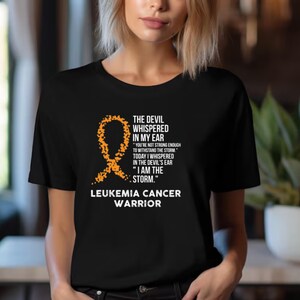 Leukemia Awareness T-Shirt: Orange Ribbon Cancer Warrior Tee