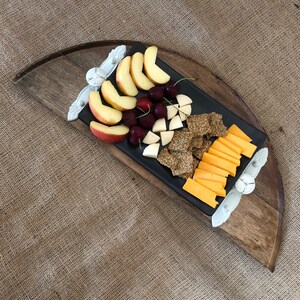 Cheese/Dessert Tray made from Authentic Wine Barrel Cap
