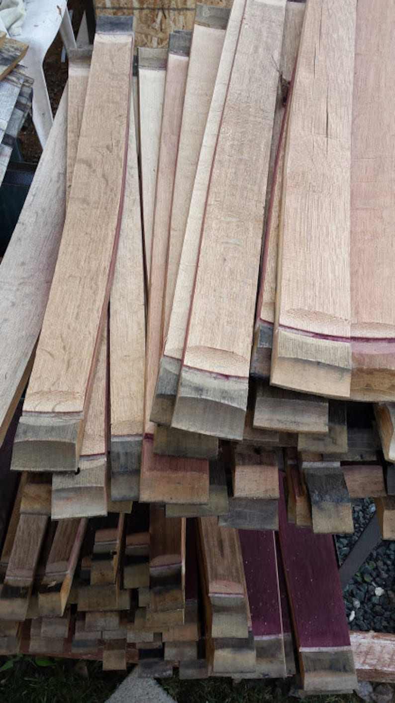 Dozen 12 Used Wine Barrel Staves Etsy