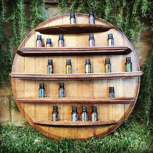 Essential Oil Rack (Barrel Head - Holds 42+ bottles)