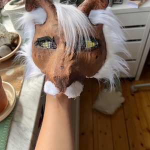 brown canine mask