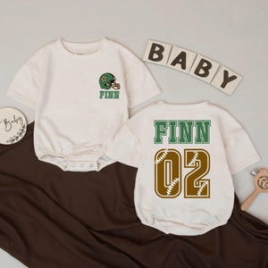 Personalized 1 Year Down Birthday Romper - First Birthday Outfit, Game Day Baby Bodysuit, Football Party Clothes, Baby Shower Gift