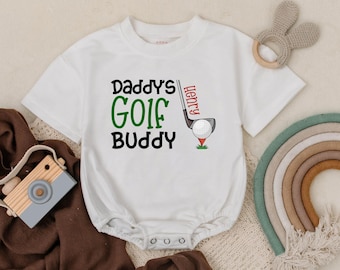 Personalized Name Daddy's Golf Buddy Baby Romper, Future Golfing Buddy Baby Bodysuit, Golf Baby Boys Clothes, Father's Day Newborn Outfits