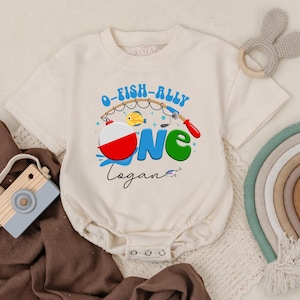 O-Fish-Ally One Fishing Birthday Romper – Personalized First Birthday Outfit, Baby Boy Fishing Bodysuit, 1st Birthday Summer Clothes