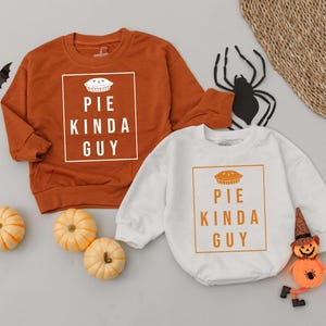 Pie Kinda Guy Romper, Halloween Baby Boy Girl Outfit, Pumpkin Birthday, Retro Fall Bodysuit, Newborn Gift, Toddler Sweatshirt, Cute Pie Fall