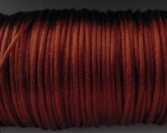 10 yards 2mm Copper Satin Rattail Cord