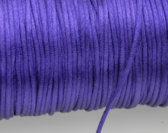 10 yards 2mm Purple Satin Rattail Cord