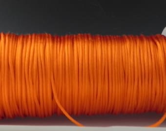 10 yards 2mm Orange Satin Rattail Cord