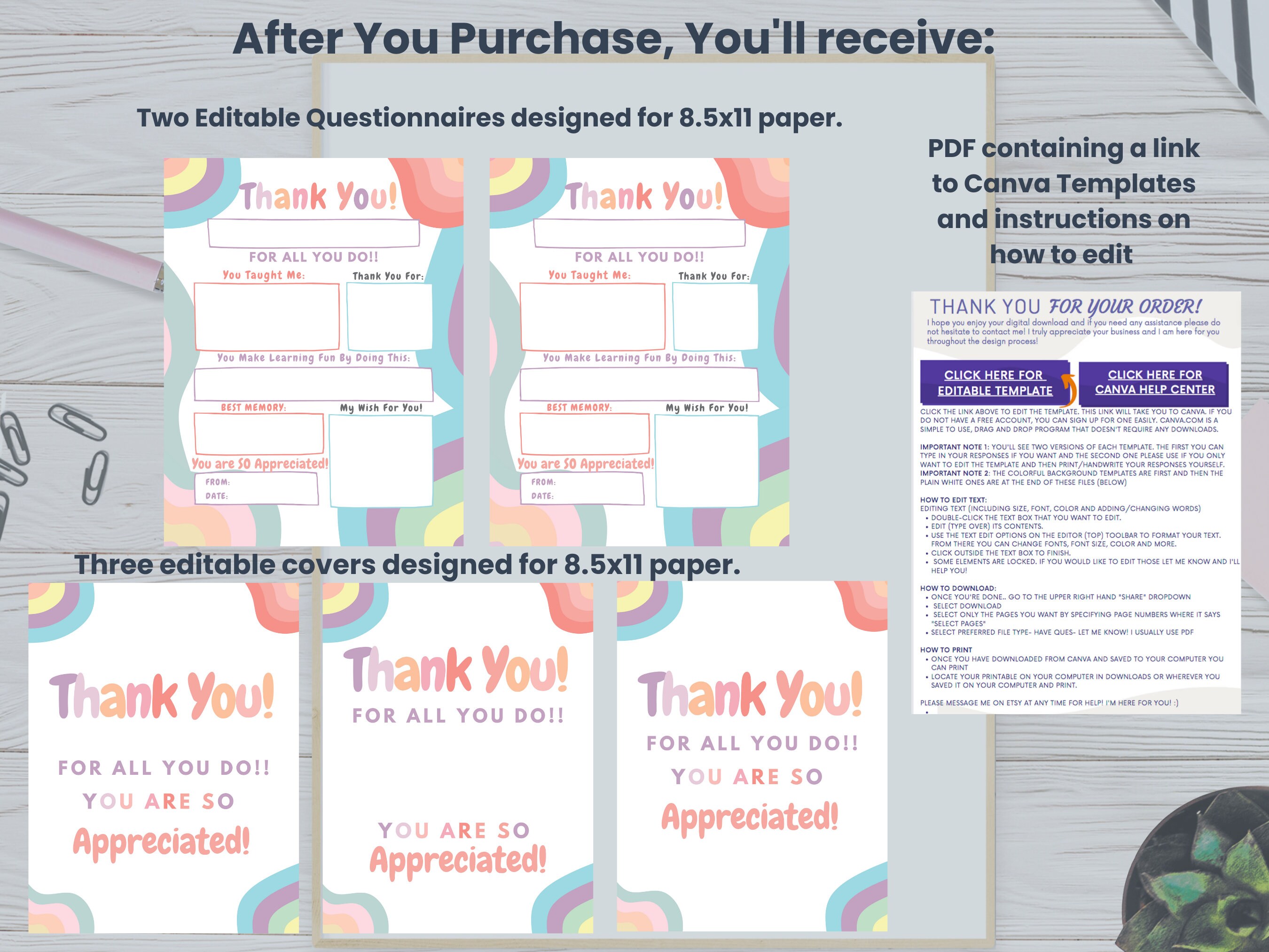 Teacher Appreciation Printable, Teacher Appreciation Gift, All About ...