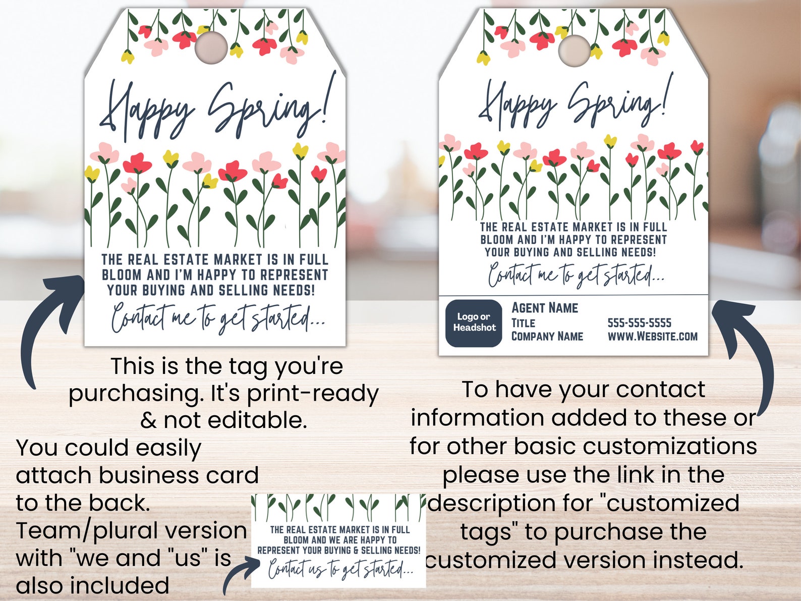 PRINTABLE Spring Pop by Tags Realtor Popby Plant Tags Real - Etsy