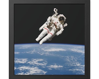 Astronaut Framed Poster: Space Explorer Wall Art