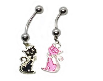 Cat belly deals button rings