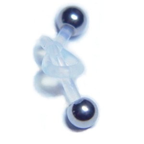 Flexible Sports or Pregnancy Belly Button Ring With Smaller 4mm Balls on 1" ULTRA Flexi bar - (Can be shortened)