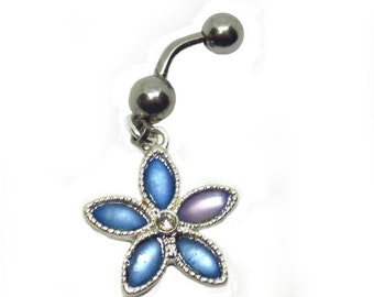 Custom 1/4" to 1" Length Cat's Eye Belly Button Ring