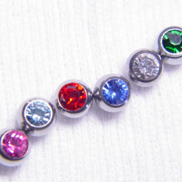 14g Gem Ball for External Bars for Body Jewelry Projects