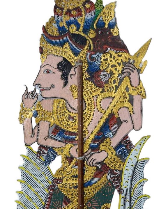Wayang Kulit Shadow Puppet: Dewa Saraswati, Balinese Art in Museum