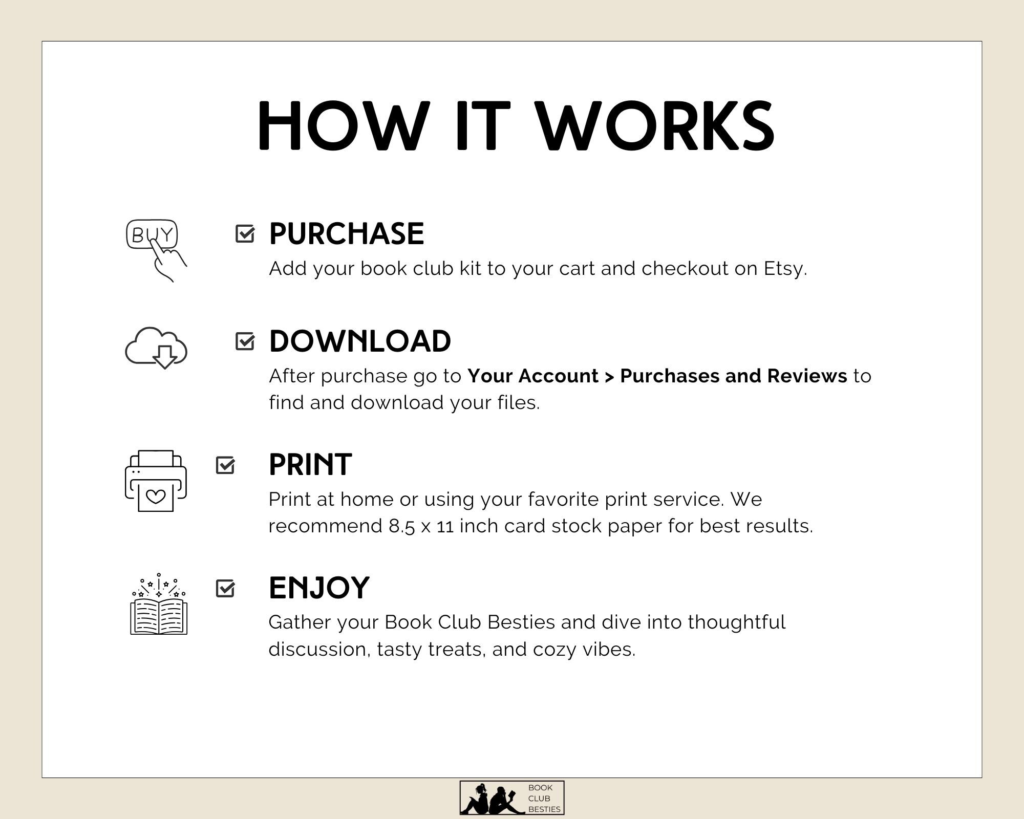 Atmosphere Book Club Kit Printable PDF Guide Discussion Questions