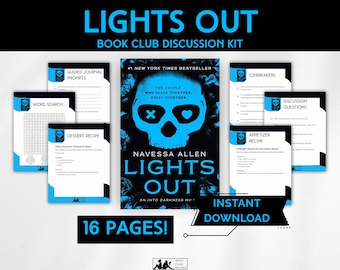 Kit del Club de Lectura Lights Out: Guía en PDF de la novela romántica oscura de Navessa Allen, preguntas, recetas, lista de reproducción, descarga imprimible, BookTok Bookish