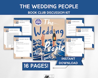 Kit del club de lectura Wedding People Guía imprimible en PDF Preguntas para debate Recetas Lista de reproducción Temas para diario Descarga digital Alison Espach