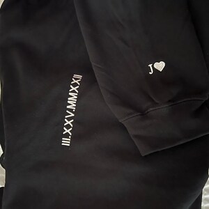 Custom Embroidered Roman numeral hoodie or Crewneck Sweatshirt