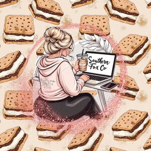 Smores Fall Autumn Seamless Digital Paper Pattern