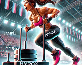 HYROX Girl PNG Download - Aufkleber, Drucke, Kunst, Sammlerstücke