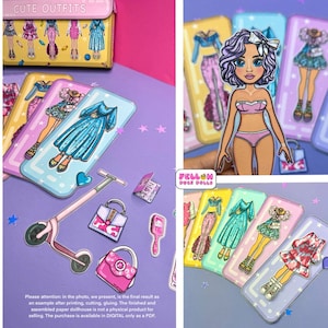 Printable Paper Dolls Dress up Kit, DIY, Activities for Kids, Instant ...