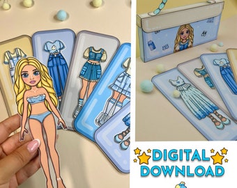 Printable Paper Doll with Outfits: Montessori DIY Toy (Digital Download)