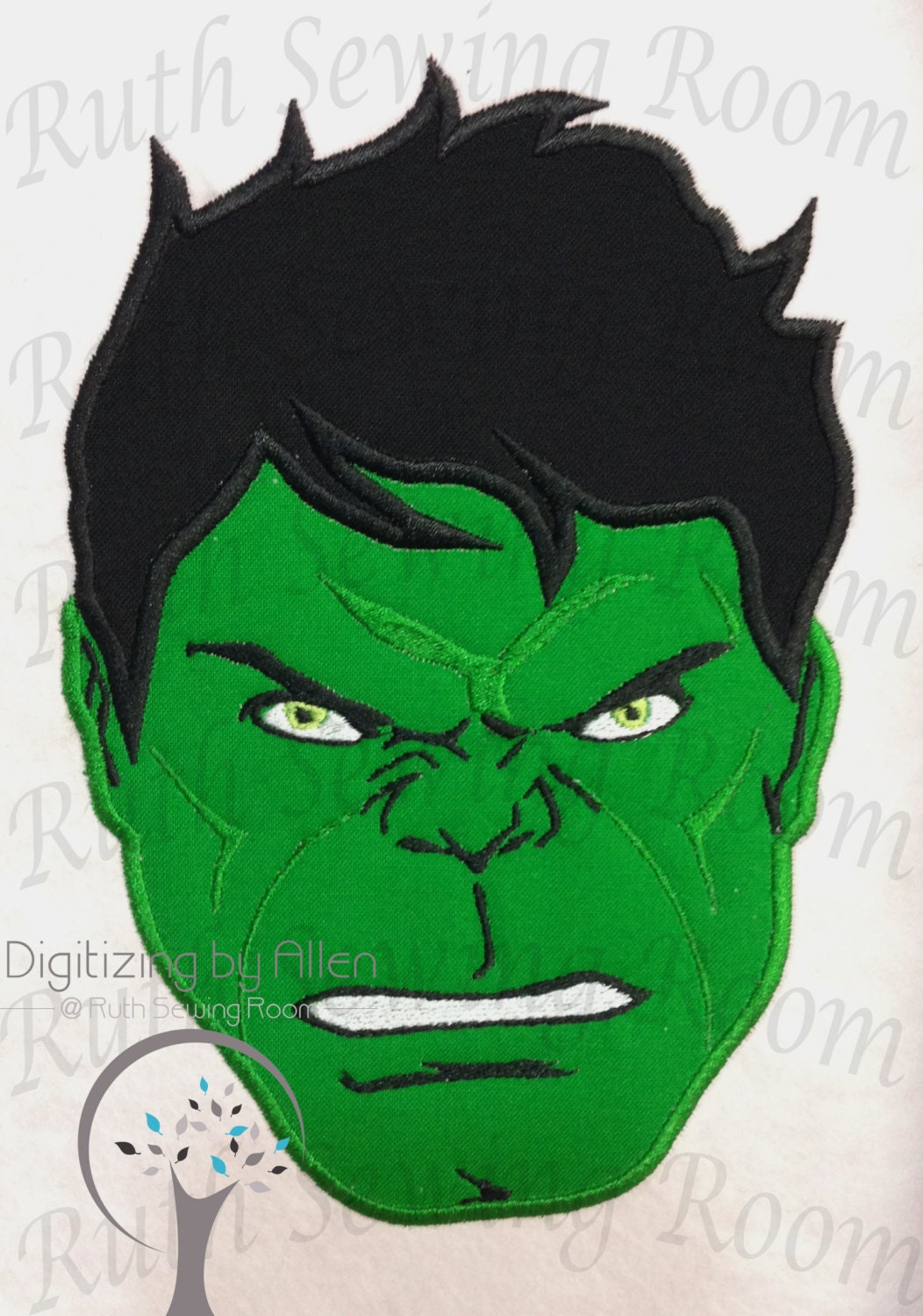 Incredible Hulk and Logo Set  Applique, Avenger Applique Embroidery D…