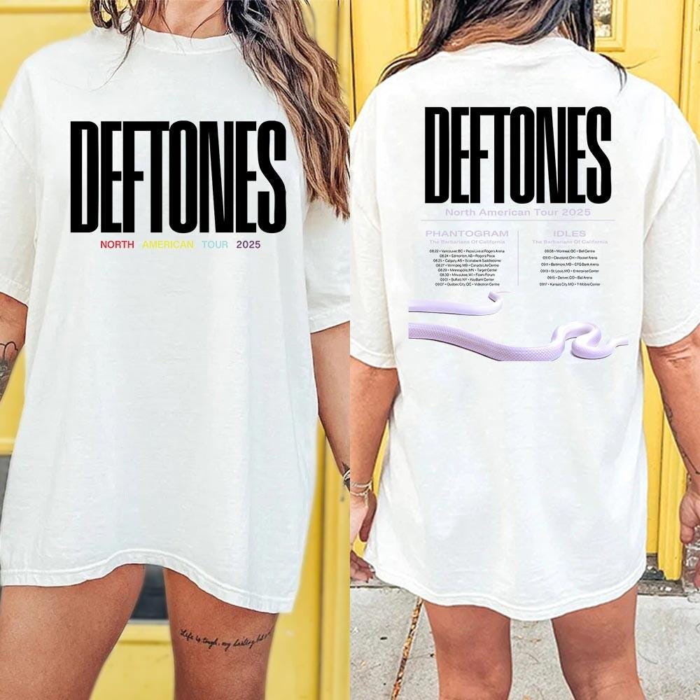 Discover Deftone Tour Shirt, Deftone North American tour 2025 Shirt
