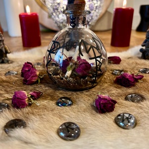 Old Icelandic spell jar : Protection | Witch Bottle | Witches Gift | Altar | Spell |