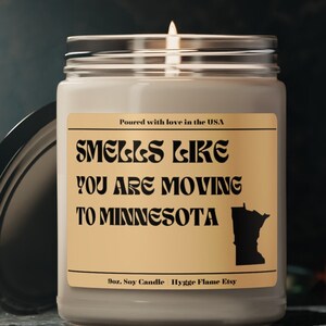 Minnesota, Secret Santa, Moving Away Candle, Moving Candle, Housewarming Gift, New Home, New Beginnings, Homesick Candle