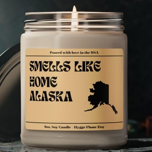 Alaska, Moving Away Candle, Moving Candle, Housewarming Gift, New Home, New Beginnings, Homesick Candle, Secret Santa, Gifts under 25