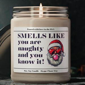 Naughty List, Santa&#39;s Favorite, Santa Candle, Christmas gift, Stocking Filler, Gifts under 25, Secret Santa Gift, Coworker Gift Funny Candle
