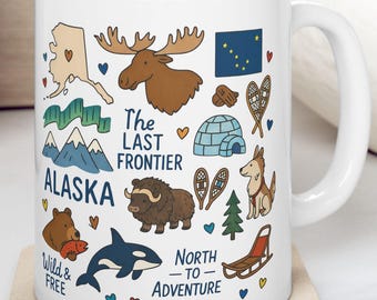 Alaska State Becher, Alaska Becher Geschenk, Umzug nach Alaska Geschenk, Alaska State Geschenk