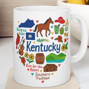 Kentucky State Mug, Kentucky Mug Gift, Moving to Kentucky Gift, Kentucky State Gift