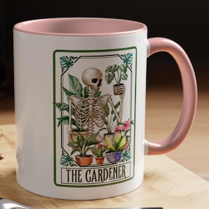 Cadeau jardinier, cadeau jardinage, mug jardinage, mug carte de tarot, cadeau meilleure amie, cadeau soeur, cadeau collègue, cadeau collègue, cadeau amoureux des plantes