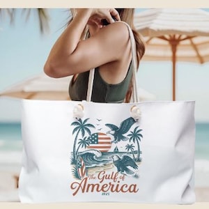 Le golfe d'Amérique 2025, ambiance côtière, fille de la côte, fourre-tout personnalisé, cadeau personnalisé, sac de week-end, été fille sardine