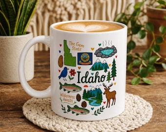 Idaho State Mug, Idaho Mug Gift, Moving to Idaho Gift, Idaho State Gift