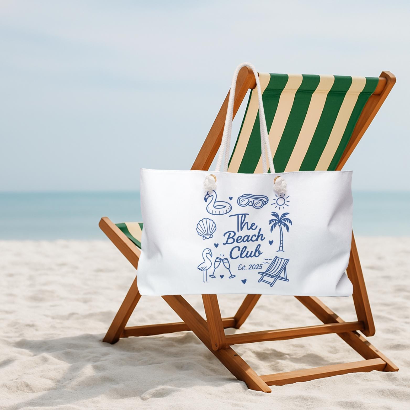 Clube de Praia, Clube de Praia para Mães, Presente Millennial, Bolsa Personalizada Retrô, Bolsa de Verão, Bolsa de Praia, Vibrações Costeiras, Bolsa Personalizada